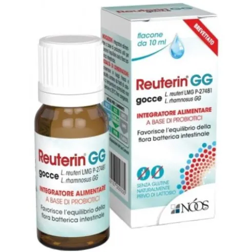 Noos Reuterin GG Integratore Probiotico per Equilibrio Flora Intestinale Gocce 10ml