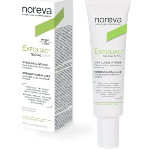 Noreva Exfoliac Global X-Pro Crema Viso Acne Intensivo Trattamento Anti-Imperfezioni 30ml