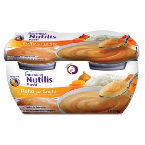 Nutricia Nutilis Pasti Pollo con Carote Alimento per Disfagia 2 x 300g