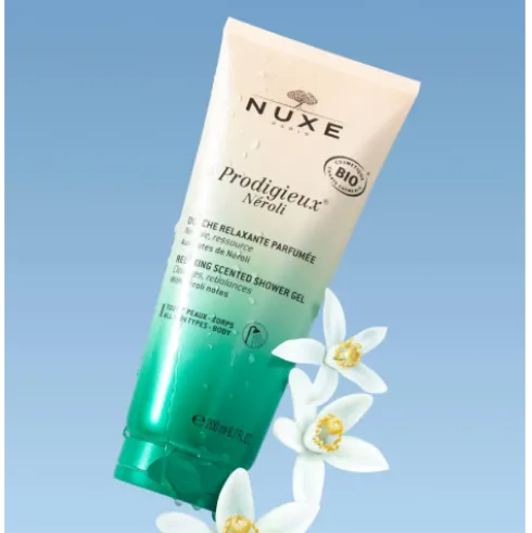 Nuxe Prodigiuex Nèroli Gel Doccia - Gel doccia rilassante alle note di Nèroli - 200 ml