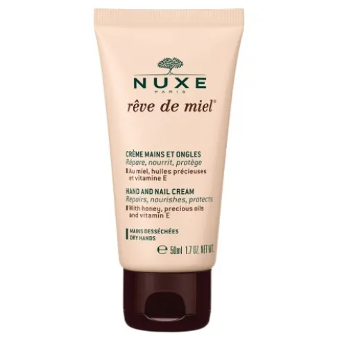 Nuxe Reve De Miel Crema Mani e Unghie - Crema nutriente e protettiva per mani secche - 50 ml