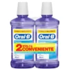 Oral-B Fluorinse Collutorio Menta Anti Carie Senza Alcool 2x500ml