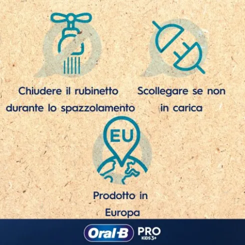 Oral-B Kids Frozen Spazzolino Elettrico Ricaricabile con 2 Testine e Adesivi