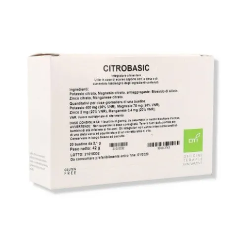 Oti Citrobasic Integratore di Potassio e Magnesio 20 Bustine