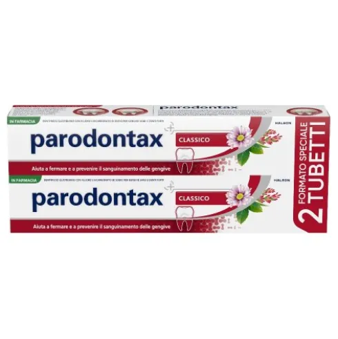Parodontax Dentifricio Classico Bipack - Contro il sanguinamento delle gengive - 2 x 75 ml