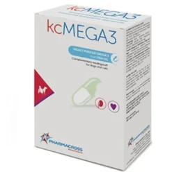 Pharmacross KcMEGA3 Omega 3 Integratore Supporto Renale Cani e Gatti 30 Perle