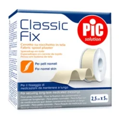 Pic Classic Fix Cerotto in Tela su Rocchetto per Fissaggio Medicazioni 2,5cm x 5m