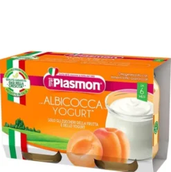 Plasmon Omogeneizzato Yogurt Albicocca Merenda per Bambini 2x120g