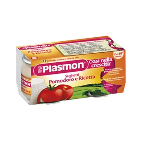 Plasmon Sughetto Pomodoro e Ricotta dal 10° Mese, 2 vasetti da 80g