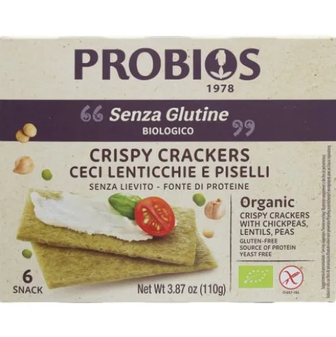 Probios Altri Cereali Crispy Crackers Senza Glutine con Ceci Lenticchie e Piselli 110g