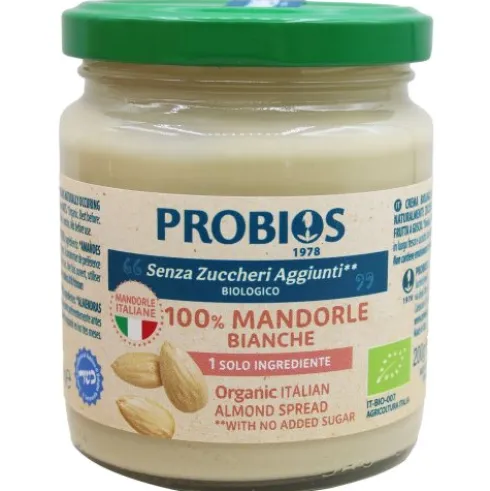 Probios Crema Bianca di Mandorle Italiane Bio Senza Glutine 200g