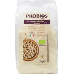 Probios Farina di Ceci Biologica Senza Glutine Fonte di Proteine 375g