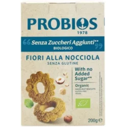Probios Fiori alla Nocciola Biscotti Senza Zuccheri Aggiunti e Senza Glutine 200g