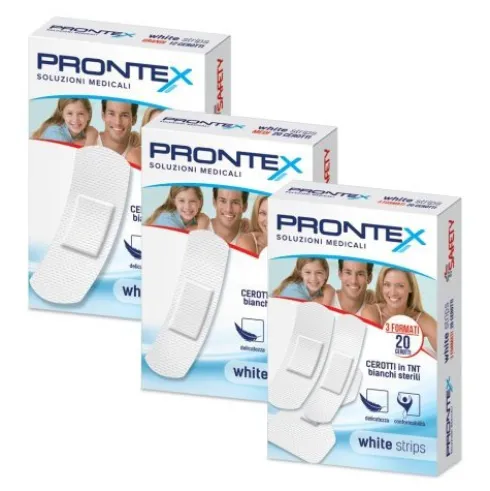 Prontex Cerotti Sterili Bianchi per Protezione Ferite 20 Pezzi