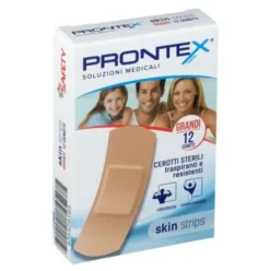 Prontex Skin Strips Cerotti Sterili Grandi per Medicazione - 12 Pezzi