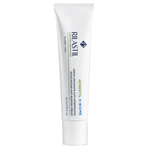 Rilastil Acnestil H Biome Crema Idratante Antimperfezioni - Per pelle secca a tendenza acneica - 40 ml