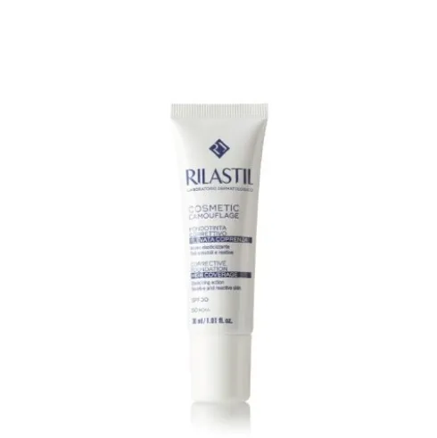 Rilastil Camouflage Fondotinta Fluido Correttivo Ultra-Coprente SPF30 Colore 50 Moka 30ml