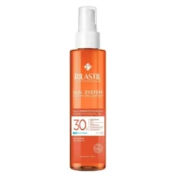 Rilastil Sun System Olio Dermatologico SPF30 - Protezione solare alta per il corpo - 200 ml