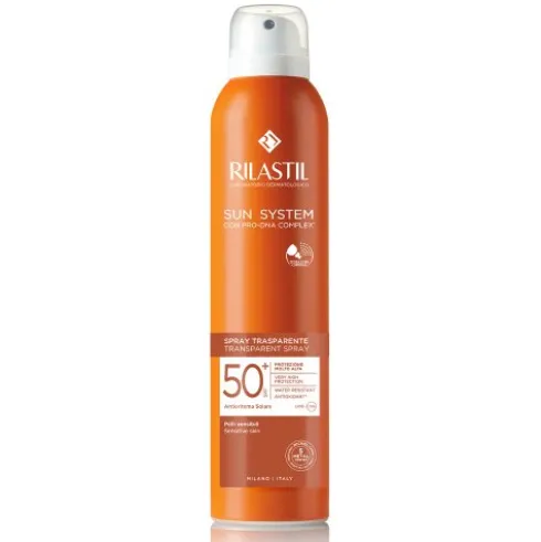 Rilastil Sun System Spray Trasparente SPF50+ - Protezione solare molto alta per il corpo - 200 ml