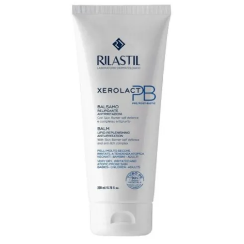 Rilastil Xerolact PB Balsamo Relipidante Antirritazioni - Crema corpo contro il prurito da pelle molto secca - 200 ml