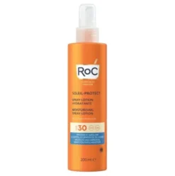 Roc Soleil Protect Lozione Spray Idratante SPF 30 - Spray solare corpo protezione alta - 200 ml