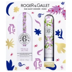Roger & Gallet Cofanetto di Natale 2024 Feuille de Thé - Acqua profumata 30 ml + Crema mani 30 ml