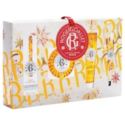 Roger & Gallet Cofanetto di Natale 2023 Bois D'Orange - Acqua Profumata 30 ml + Saponetta 100 g + Latte corpo 50 ml + Crema mani 30 ml