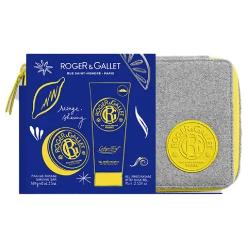 Roger & Gallet Cofanetto di Natale 2024 Uomo - Saponetta per rasatura 100 g + Dopobarba in gel 75 ml