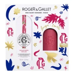 Roger & Gallet Cofanetto di Natale 2024 Gingembre Rouge - Acqua profumata 100 ml + Candela profumata 75 g