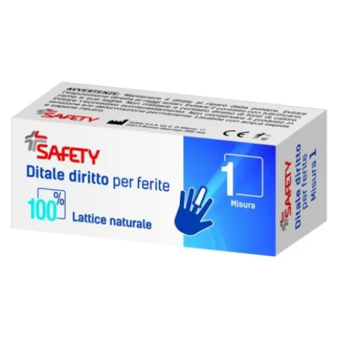 Safety Ditale Lattice Retto Misura 2 per Protezione Medicazioni