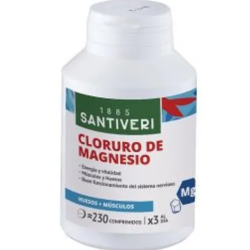 Santiveri Magnesio Cloruro Integratore per Stanchezza 230 Compresse