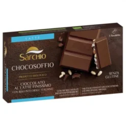 Sarchio Soffio Riso Cioccolato Latte, Snack Senza Glutine, 75g