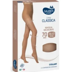 Sauber Linea Classica Collant 70 Denari Antracite Taglia 4