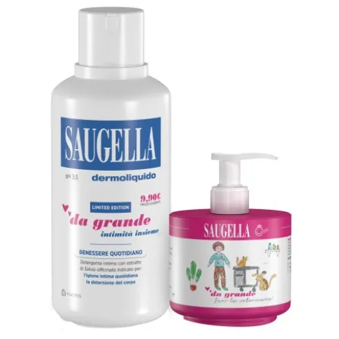 Saugella Da Grande Bundle - Cofanetto con Saugella Dermoliquido 500 ml + Saugella Girl 150 ml