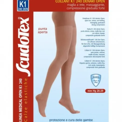 Scudotex Collant K1 240 Punta Aperta Daino Taglia 4