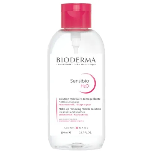 Sensibio H2O Acqua Micellare Detergente e Struccante - Adatta per pelli sensibili - 850 ml Flacone con dispenser