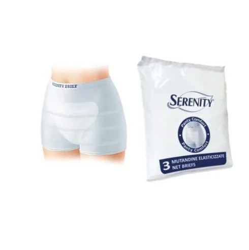Serenity Panty Comfort Mutandina a Rete Supporto Pannoloni - 3 Pezzi