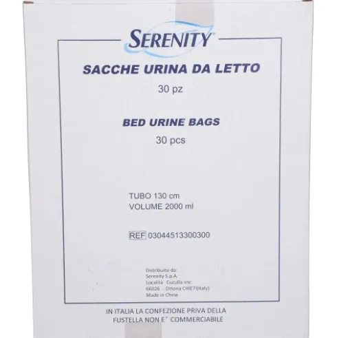 Serenity Sacca Urina da Letto Incontinenza 130cm Monouso - 30 Sacche