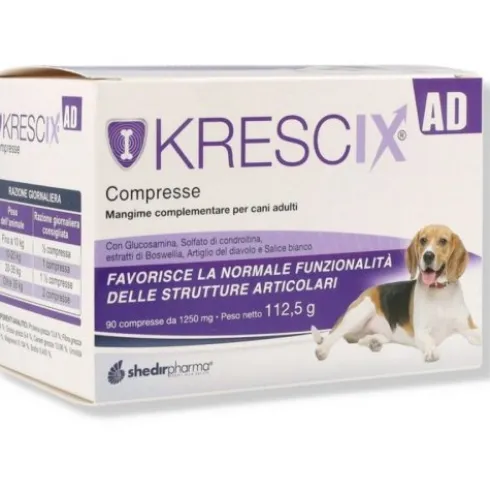 Shedir Pharma Krescix Mangime Complementare Cane Crescita 90 Compresse Divisibili