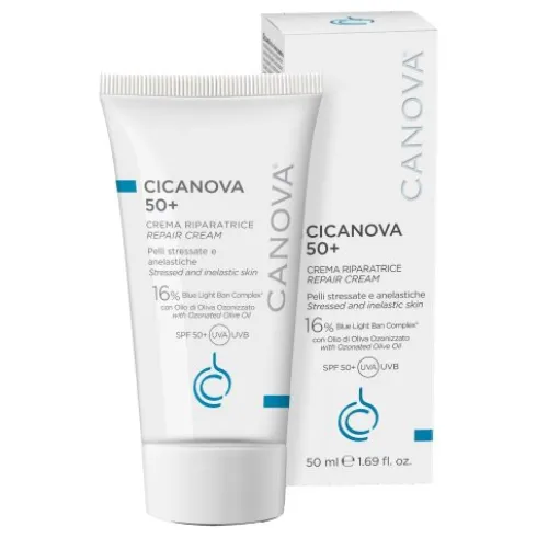 Sifarma Cicanova 50+ Crema Riparatrice Viso Protezione Solare UVA UVB 50ml