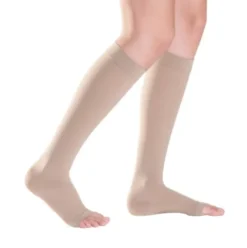 Sigvaris Cotton CO2 Gambaletto Compressivo Punta Aperta Naturale Taglia L Plus