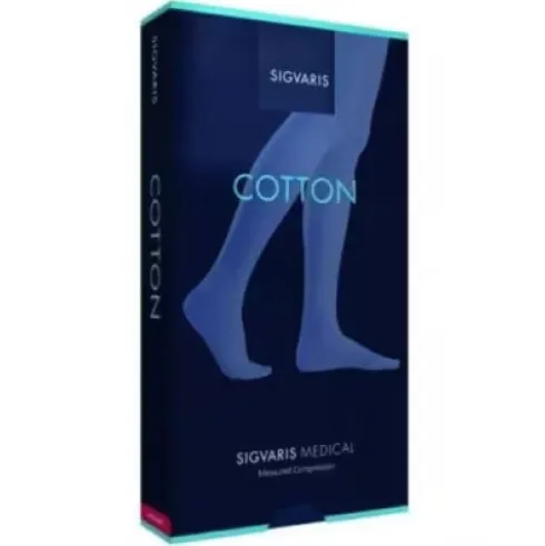 Sigvaris Cotton Gambaletto Compressivo Punta Aperta Naturale Taglia S