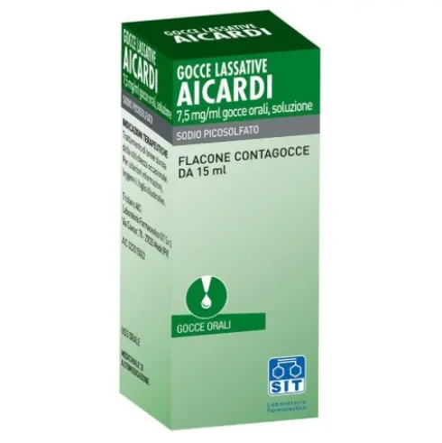 Sit Aicardi Gocce Lassative 7,5 mg/ml Soluzione Orale per Stitichezza 15 ml