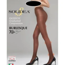 Solidea Burlesque 70 Sheer Collant Nero Taglia XL