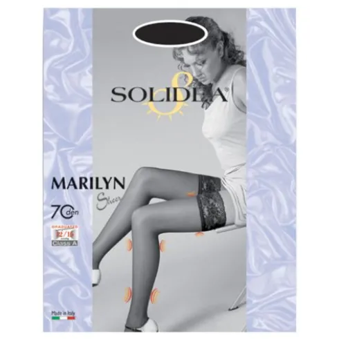 Solidea Marilyn 70 Sheer Calza Autoreggente Blu Taglia 2