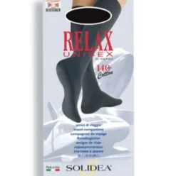 Solidea Relax Unisex 140 Gambaletto Nero Taglia M a Compressione Graduata