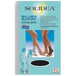 Solidea Silver Support Cavigliera Elastica Compressione 23/32 mmHg Cammello Taglia XL