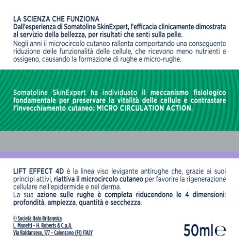 Somatoline Cosmetic Viso Lift Effect 4D - Gel Filler Antirughe - 50 ml