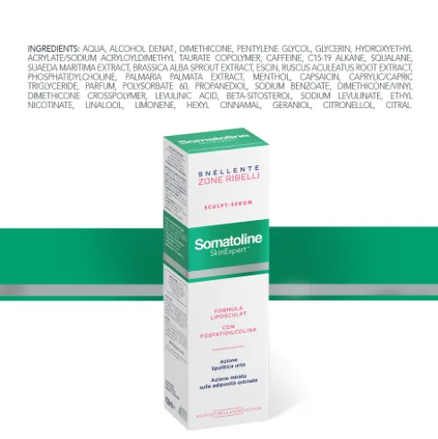 Somatoline Skin Expert Zone Ribelli Sculpt Serum - Trattamento snellente urto per adiposità ostinate - 100 ml
