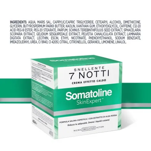 Somatoline Snellente 7 Notti Crema Effetto Caldo - Crema corpo anti cellulite intensiva - 400 ml